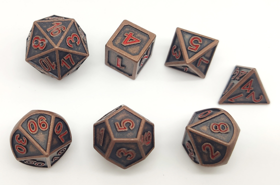 Dobbelt hand Gegraveerd Schilderend Mini Dice Set, Multifunctieveelvlak