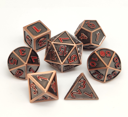 OEM het Metaal RPG dobbelt de Vastgestelde Hand Gesneden Keurige Scherpe Randen van het Matrijzenafgietsel