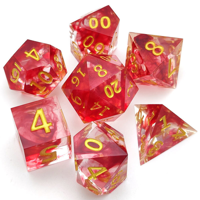 OEM de Scherpe Randhars RPG dobbelt 7 die PCs-Hand voor Verkenner wordt gegoten