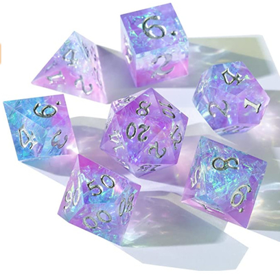 Antiwear Stevige Multifunctioneel van Harsunicorn dice set sharp edges