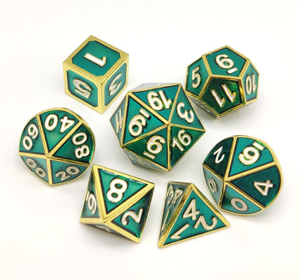 Dobbelt het veelvlak Groene Metaal RPG Draagbaar met Uitstekende Giftdoos Verpakking