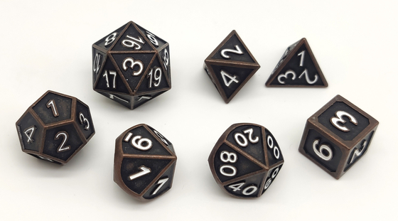 Het geurloze Stevige Polyhedral Metaal dobbelt Reeks, Slijtvast Metaal Mini Dice
