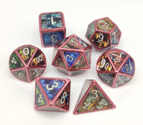 Het geurloze Stevige Polyhedral Metaal dobbelt Reeks, Slijtvast Metaal Mini Dice