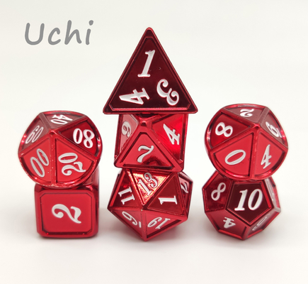 Het keurige Scherpe Randenmetaal RPG dobbelt Gegoten Hand van het 7 Stuk de Vastgestelde Veelvlak