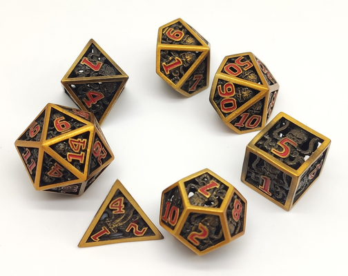 Hand - de gesneden Scherpe Randen van Metaalmini polyhedral dice waterproof neat