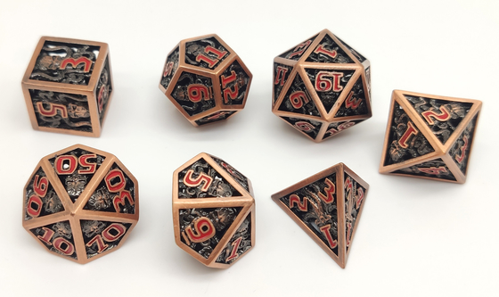 De met de hand gemaakte Antiwear Polyhedral Hars dobbelt Draagbaar voor Shadowrun