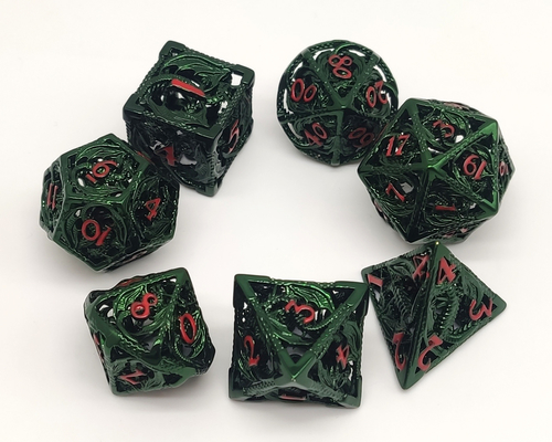 Het met de hand gemaakte Koele Polyhedral Metaal dobbelt Praktische Duurzaam voor Shadowrun