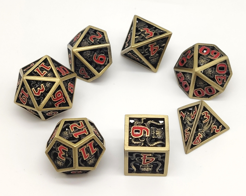 Polyhedral dobbelt het hand Gietende Metaal Geurloze Antiwear 7 Stukreeks