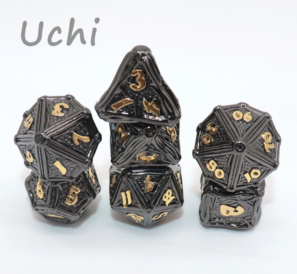 Het praktische Stevige Kleine Metaal dobbelt, Polyhedral Scherpkantige dobbelt Uiterst klein Reeks