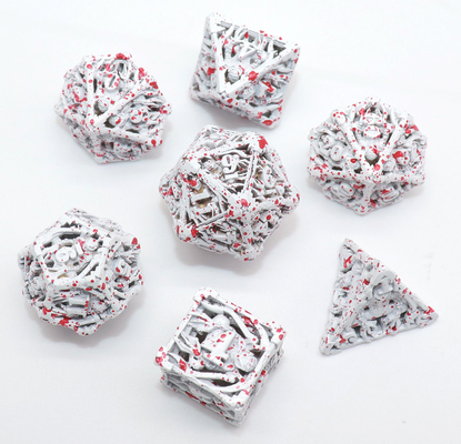 Duurzame Antiwear Klein dobbelt Reeks, Met de hand gemaakte Witte dobbelt Polyhedral