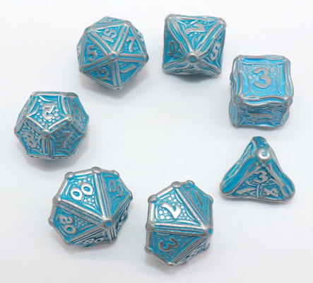 De hand poetste Scherp Mini Polyhedral Dice Set op 7 Stuk voor Inzameling