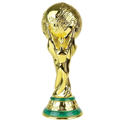 De goud Geplateerde van de de Trofeekop van het Voetbalmetaal Stevige Gouden Buitengewoon brede Kleur