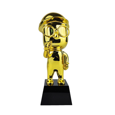 ISO9001 Tin Alloy Gold Plated Trophy, Multifunctionele Kleine Metaaltrofee