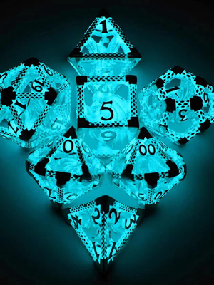 Hete Verkopende Mini Entertainment Blue Luminous Dice-Polyhedral leiden