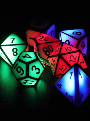 Het hete het verkopen Polyhedral Lichtgevende Nachtlicht in geleid Donker dobbelt Reeks