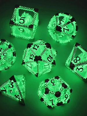 Het nachtlicht dobbelt Luxe 7 PCs Geplaatste Douane DND Polyhedral geleide lichtgevend