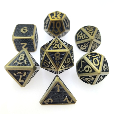 Dobbelstenenset voor DND- of RPG-dobbelstenen Praktische beplating Scherp kleurrijk metaal