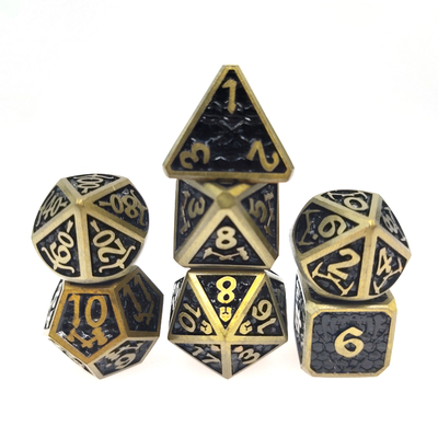 Dobbelstenenset voor DND- of RPG-dobbelstenen Praktische beplating Scherp kleurrijk metaal