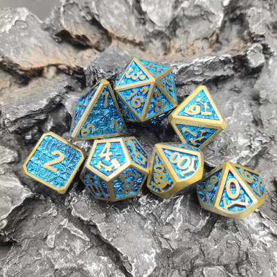 Multipurpose Custom RPG Dice Set-spel voor volwassen Metal Dice Polyhedral