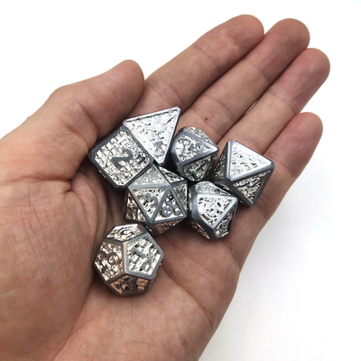 Card Edge Metal RPG Dice Hand Carved Duurzaam voor Savage World Polyhedral