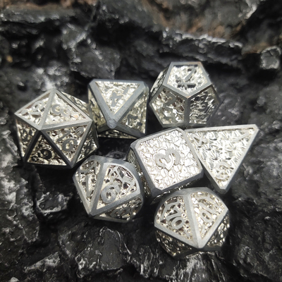 Card Edge Metal RPG Dice Hand Carved Duurzaam voor Savage World Polyhedral