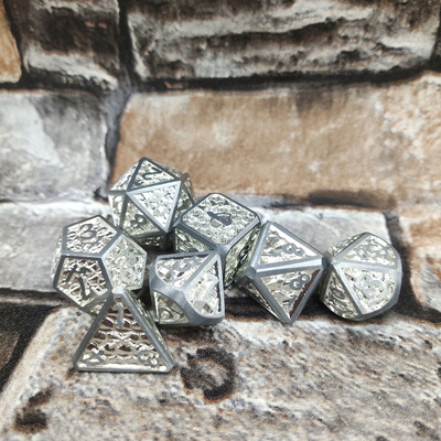 Card Edge Metal RPG Dice Hand Carved Duurzaam voor Savage World Polyhedral