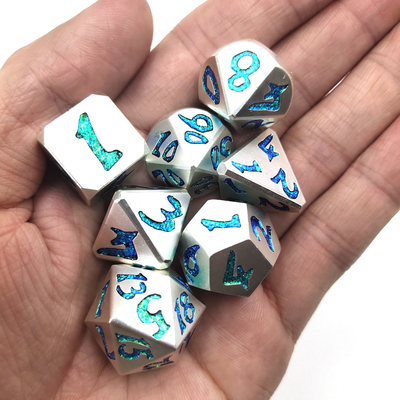 Dobbel Praktische Polyhedral Met de hand gemaakte Luxe Blauwe Lichtgewicht voor Inzameling