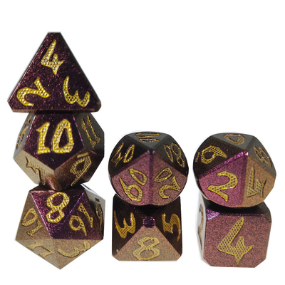 Polyhedral het metaal dobbelt Vastgesteld Gokken dobbelt Hand Lichtgewichtluxe