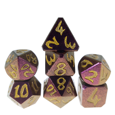 Kaartspel RPG Dice Set ZincFor Dungeons And Dragons Metaal Polyhedraal Zwart