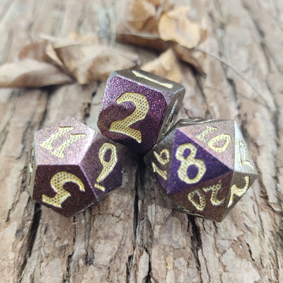 Kaartspel RPG Dice Set ZincFor Dungeons And Dragons Metaal Polyhedraal Zwart