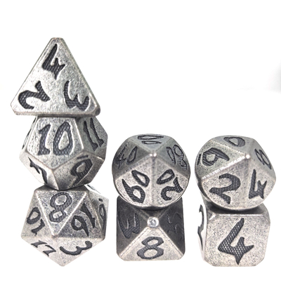 Dobbel Reeks voor DND of RPG dobbelt Vastgesteld Hand Gesneden Lichtgewichtluxemetaal