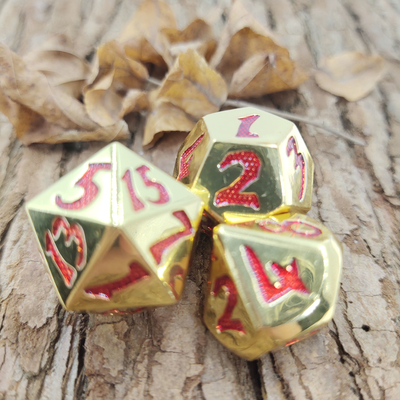 Polyhedral de luxe dobbelt Reeks van D4, D6, D8, D10, D12, D20 en D% voor RPG-Kaartspels