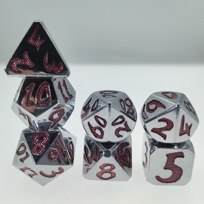 Veelvlak van de strook dobbelt het rode Geurloze Lichtgewicht Multifunctie dobbelt Vastgestelde Stevige 7 PCs-Grootte 12cm voor Rpg-Spel
