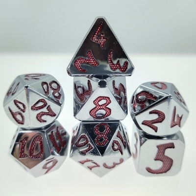 Veelvlak van de strook dobbelt het rode Geurloze Lichtgewicht Multifunctie dobbelt Vastgestelde Stevige 7 PCs-Grootte 12cm voor Rpg-Spel