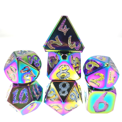 Slijtvaste dobbelt Polyhedral van pookchip sturdy tabletop RPG Reeks het Verblinden voor Rpg-Spel