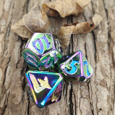 Gesneden hand de Duurzaam voor de Draagbare Antislijtage van Savage World Polyhedral Changing Dice dobbelt