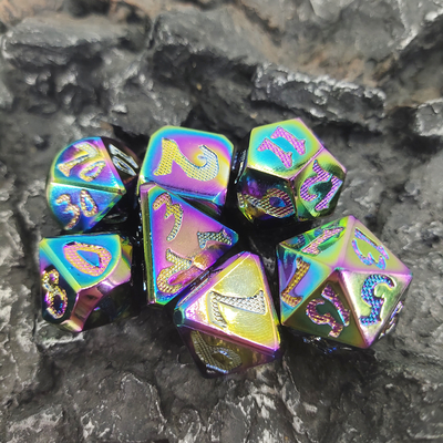 Gesneden hand de Duurzaam voor de Draagbare Antislijtage van Savage World Polyhedral Changing Dice dobbelt