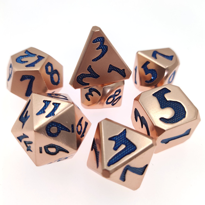 Handgemaakte RPG Dobbelstenen Set Draagbare Polyhedrale Dobbelstenen Set Zinklegering Luxe Metaal