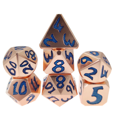 Dobbelstenen van hoge kwaliteit Praktische veelvlakkige aanpassingDice Metal Gaming Dice Manual