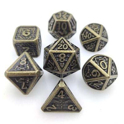 Dobbelt het Pokemon Slijtvaste Metaal RPG Scherp Praktisch Tafelbladgokken Polyhedral Zwarte dobbelt