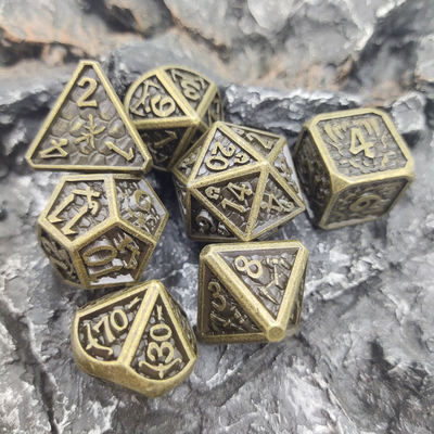 De Kaart Rpg van het raadsspel dobbelt Lichtgewicht Uniek Metaal dobbelt Vastgestelde Cuprum