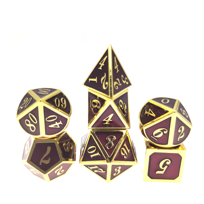 Het zwaargewicht Metaal RPG dobbelt Keurige Scherpe Randenmicro dobbelt Vastgestelde Roze Polyhedral Groene Jonge zeug