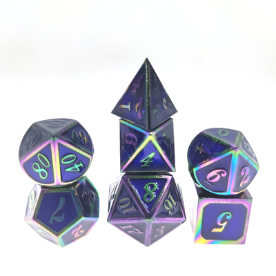 Multifunctionele veelvlak dobbelstenen set stevig 7 stuks maat 12 cm RPG dobbelstenen set zink