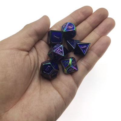 Multifunctionele veelvlak dobbelstenen set stevig 7 stuks maat 12 cm RPG dobbelstenen set zink