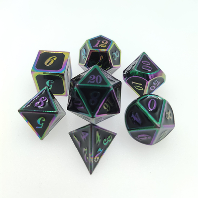 12cm veelvlak dobbelstenen sets met de hand gieten duurzaam stevig 7 stuks