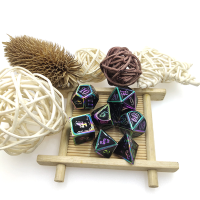 12cm veelvlak dobbelstenen sets met de hand gieten duurzaam stevig 7 stuks