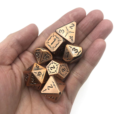 Bulk RPG Dice Set Polyhedral Hand Polished Black Liquid Core Dice Niet giftig