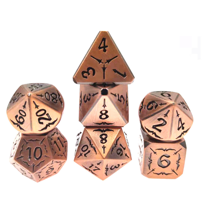 Het metaal RPG dobbelt Vastgesteld Slijtvast Duurzaam Gouden Black metal dobbelt Polyhedral