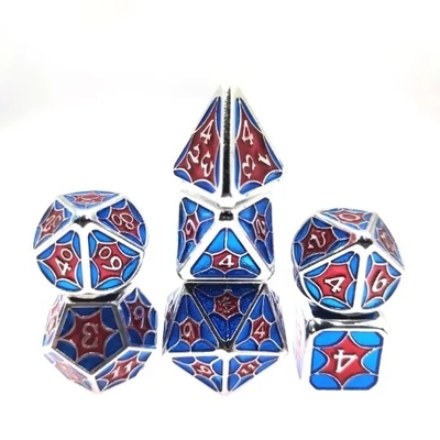 TRPG Running Group Metal Dice Dragon And Dungeon Kleurrijk Kleurrijk Spinnenweb