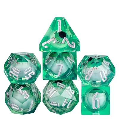 16mm Volledig polyhedraal dobbelstenen verplaatst Dungeons And Dragons Bloodshot Blauwe oog dobbelstenen voor de rol